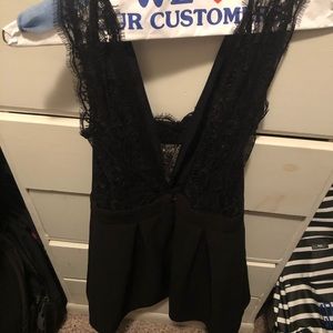 BCBG black lace cocktail dress